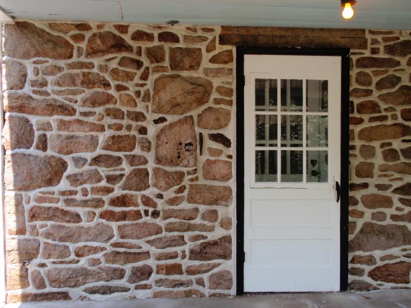 Farmhouse stone repointing, after
