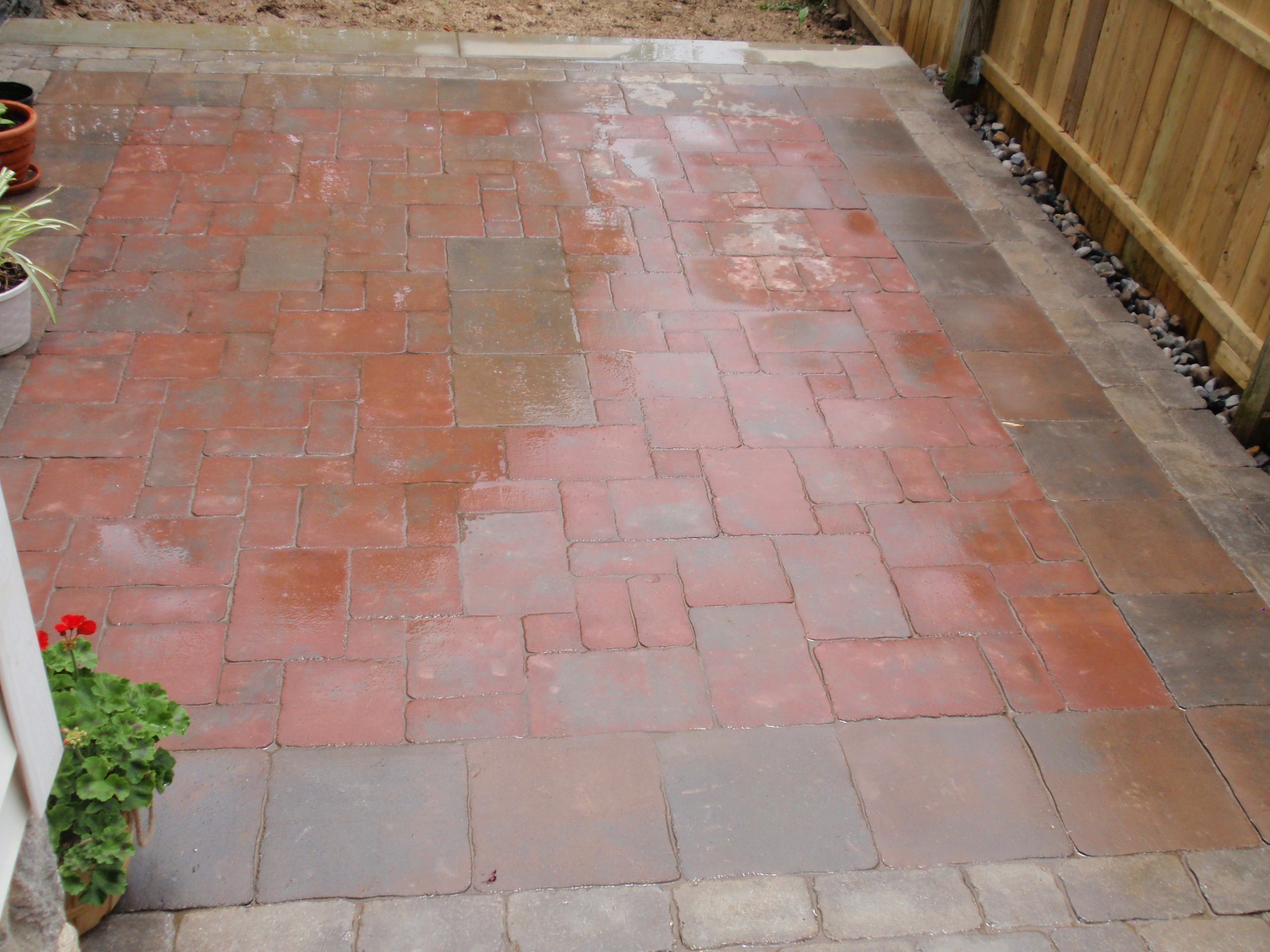 Brick patio rebuild, after